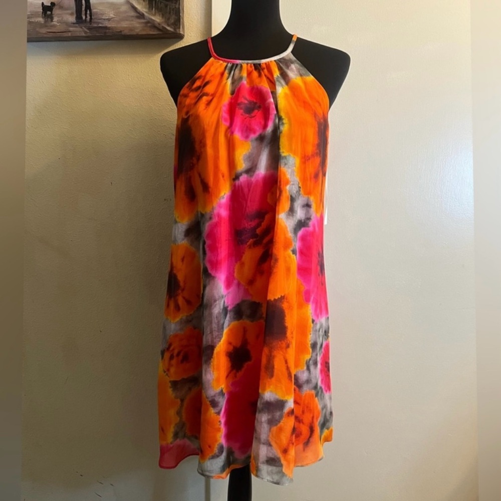 Maggy London Colorful Floral Mini Dress